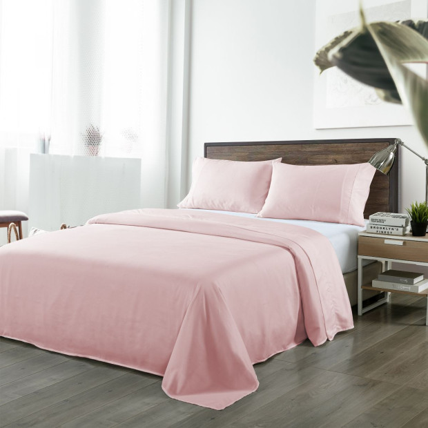 Bamboo Blended Sheet & Pillowcases Set 1000TC King - Bubble Bath
