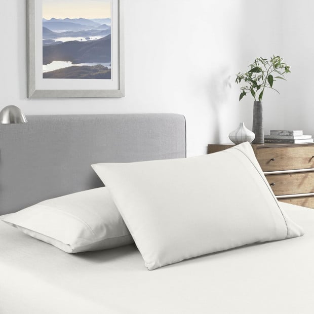2000 Thread Count Bamboo Cooling Sheet Set Bedding - Queen - Natural Image 2