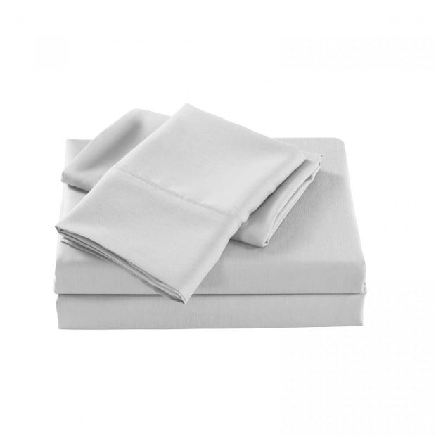 2000 Thread Count Bamboo Cooling Sheet Set Bedding King Pearl Stone Image 3