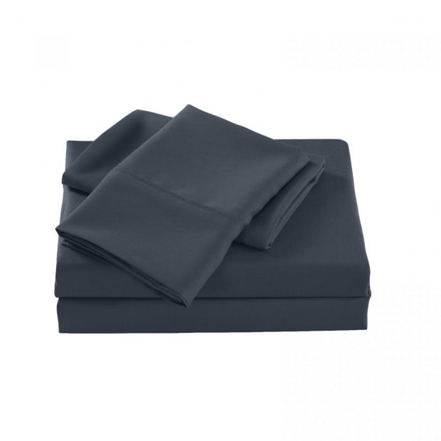 2000 Thread Count Bamboo Cooling Sheet Set Bedding - King - Charcoal Image 3