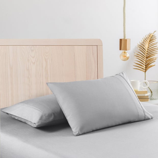 2000 Thread Count Bamboo Cooling Sheet Set Double - Stonewash Grey Image 2