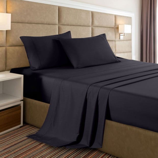 2000 Thread Count Bamboo Cooling Sheet Set King - Charcoal