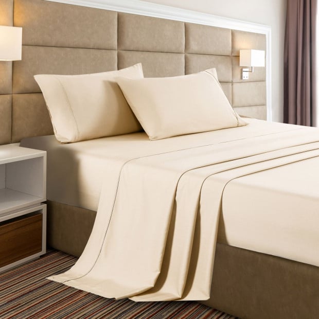 2000 Thread Count Bamboo Cooling Sheet Set King -Oatmeal