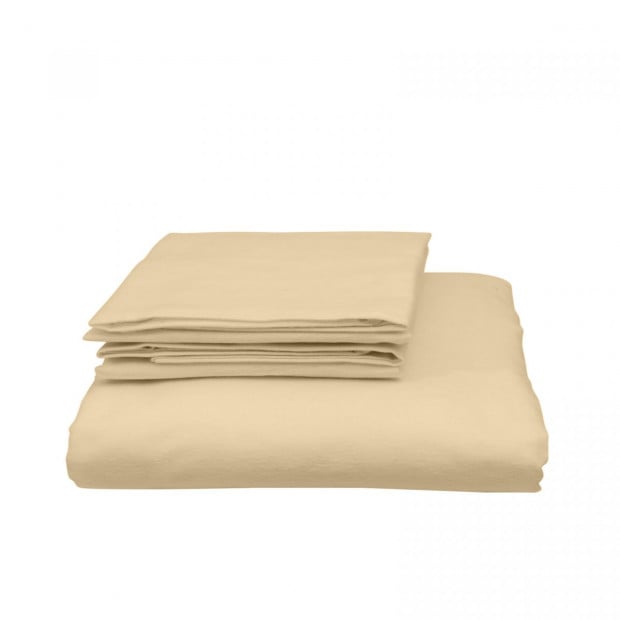 Quilt Cover Set 1000TC Ultra Soft Luxury Bedding - Queen - Oatmeal Image 6