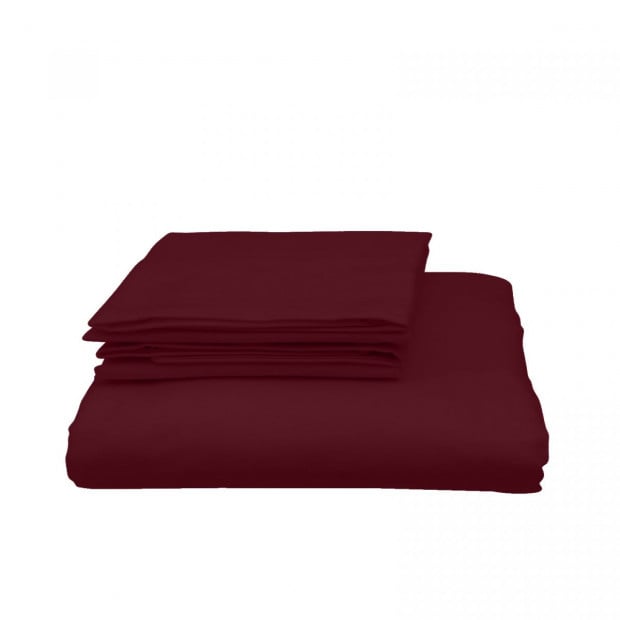 Bamboo Blended Quilt Cover Set 1000TC Bedding - Queen - Malaga Wine Image 6