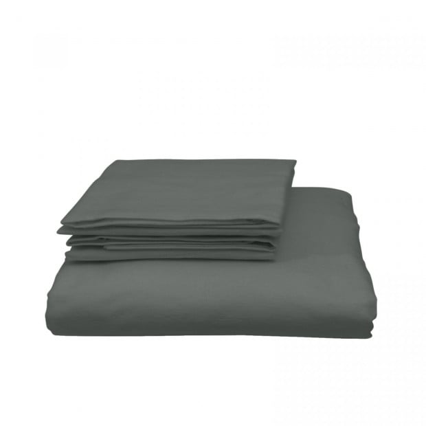 Bamboo Blended Quilt Cover Set 1000TC Luxury Bedding - King - Charcoal Image 5