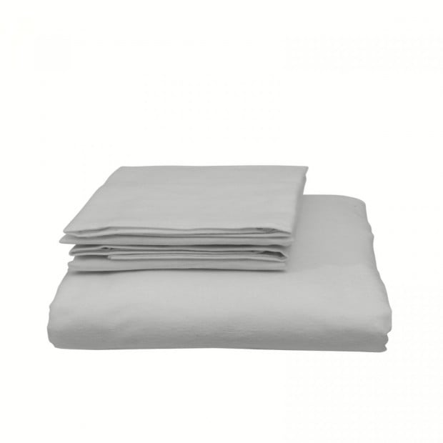 Bamboo Blended Quilt Cover Set 1000TC Ultra Soft King Portland Grey Image 5