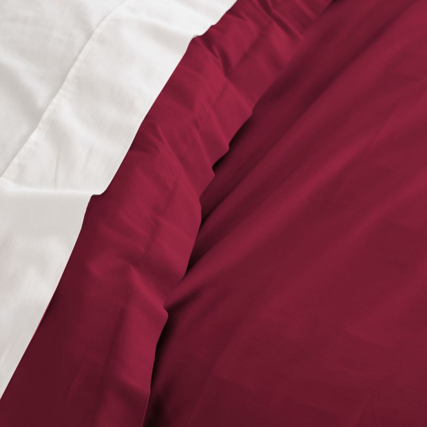 1000TC Bamboo Cotton Quilt Cover Pillowcases Set Queen Bordeaux Image 8