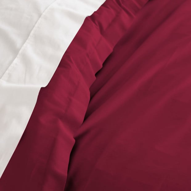 1000TC Bamboo Cotton Quilt Cover Pillowcases Set - Bordeaux Image 8