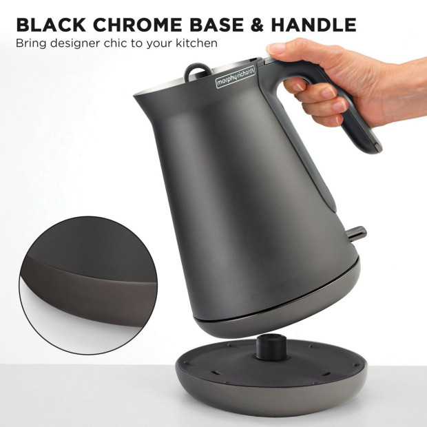 Morphy Richards 1.5L Aspect Kettle Black Chrome