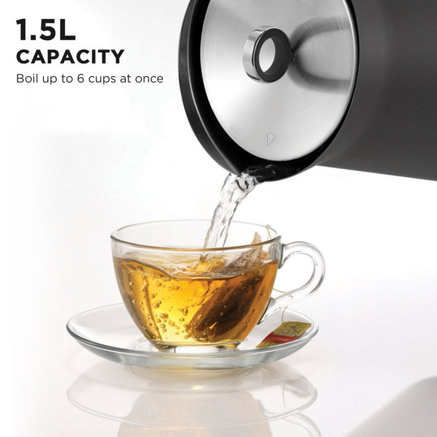 Morphy Richards 1.5L Aspect Kettle Black Chrome