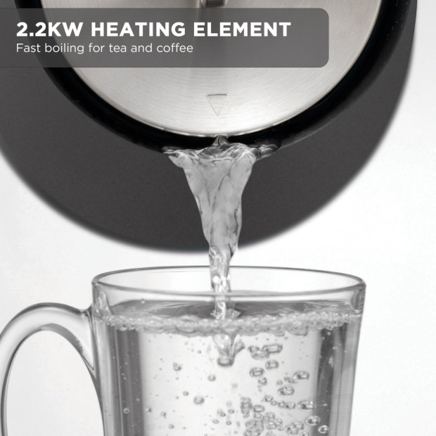 Morphy Richards 1.5L Aspect Kettle Black Chrome