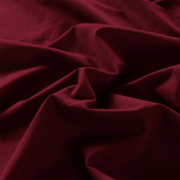 Washed 100% Cotton Quilt Cover Set Bedding Ultra Soft Queen MulledWine Image 6