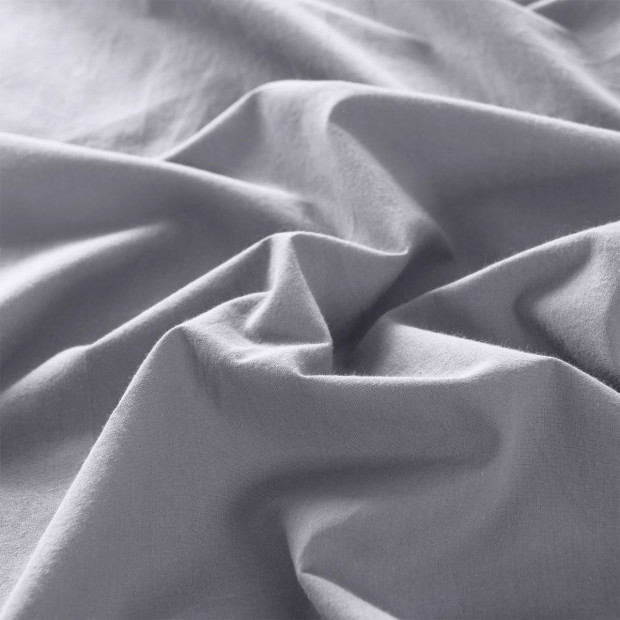 Washed 100% Cotton Quilt Cover Set Bedding Ultra Soft - King - Grey Image 7