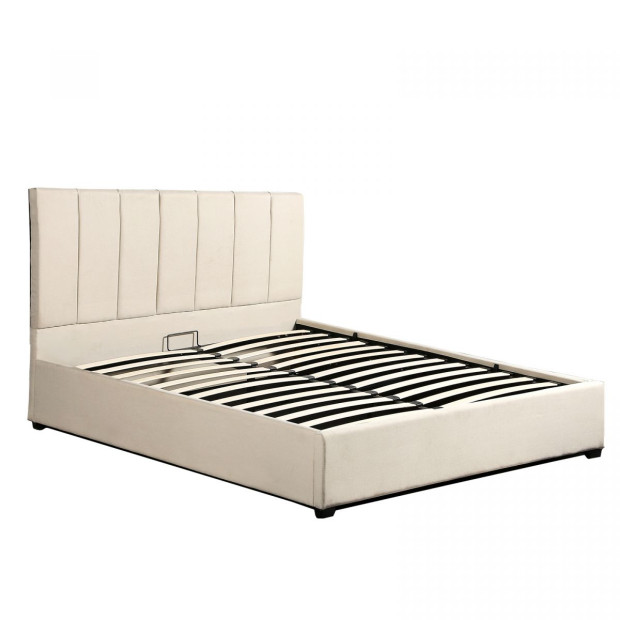 Vaucluse Gas Lift Storage Bed Cream - King - Cream Image 8
