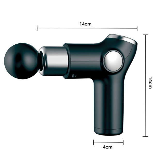 Fit Smart LCD Display Mini Vibration Therapy Massage Device Black Image 10