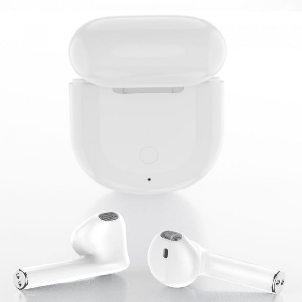 Fit Smart Wireless Earbuds Earphones Bluetooth Built Mic - White