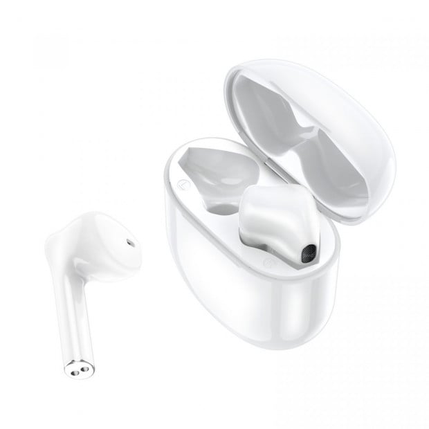 Fit Smart Wireless Earbuds Earphones Bluetooth Built Mic - White Image 4