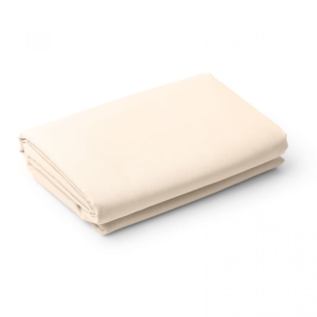 1200 Thread Count Fitted Sheet Cotton Blend - Queen - Ivory Image 7