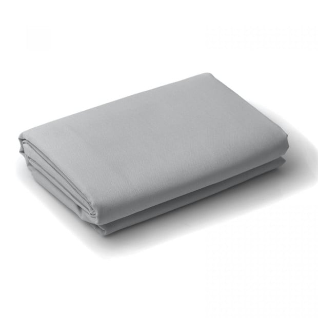 1200 Thread Count Fitted Sheet Cotton Blend - King - Light Grey Image 7