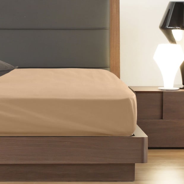 1000 Thread Count Fitted Sheet Cotton Blend - King - Linen Image 2