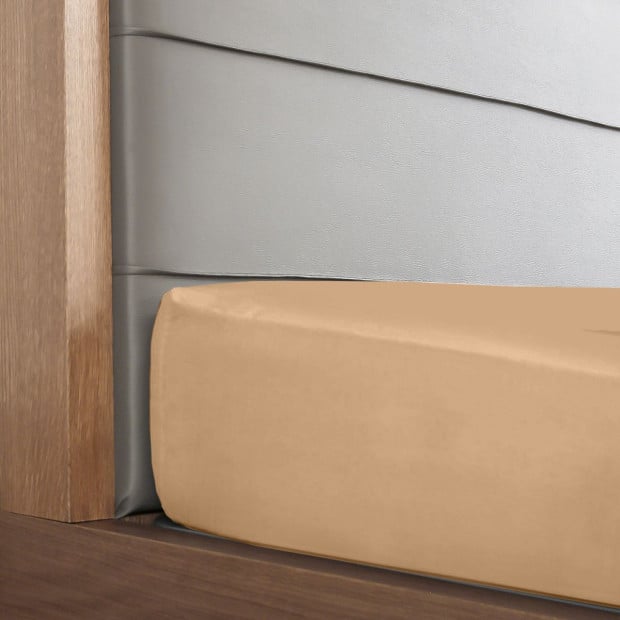 1000 Thread Count Fitted Sheet Cotton Blend - King - Linen Image 3