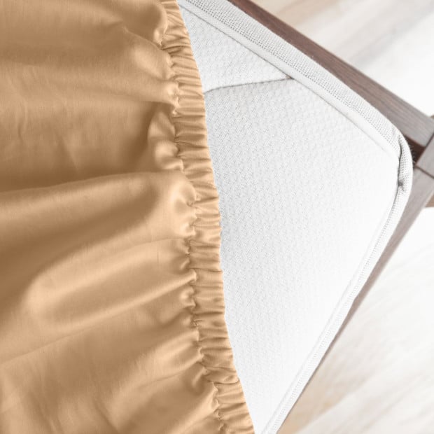 1000 Thread Count Fitted Sheet Cotton Blend - King - Linen Image 5