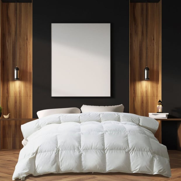 Tencel Blend Quilt 300GSM Doona All Season - Double - White Image 2