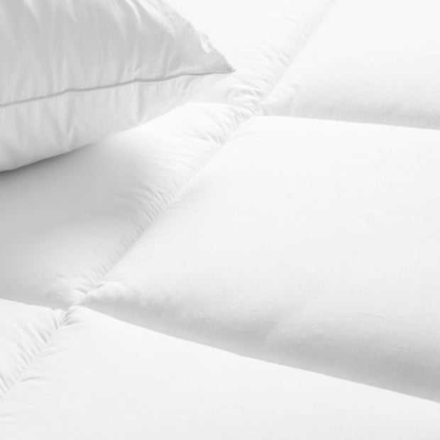 Tencel Blend Quilt 300GSM Doona All Season - Double - White Image 3