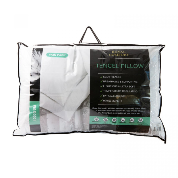Tencel Blend Pillows Twin Pack Eco Friendly Breathable Ultra Soft Image 7