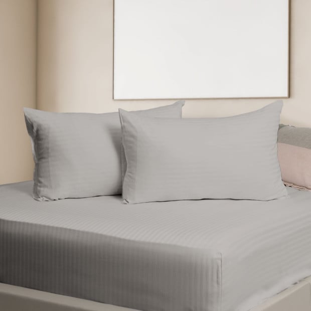 1200 Thread Count 100% Egyptian Cotton Sheet Set Super King - Grey Image 4