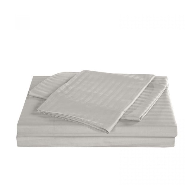 1200 Thread Count 100% Egyptian Cotton Sheet Set Super King - Grey Image 7
