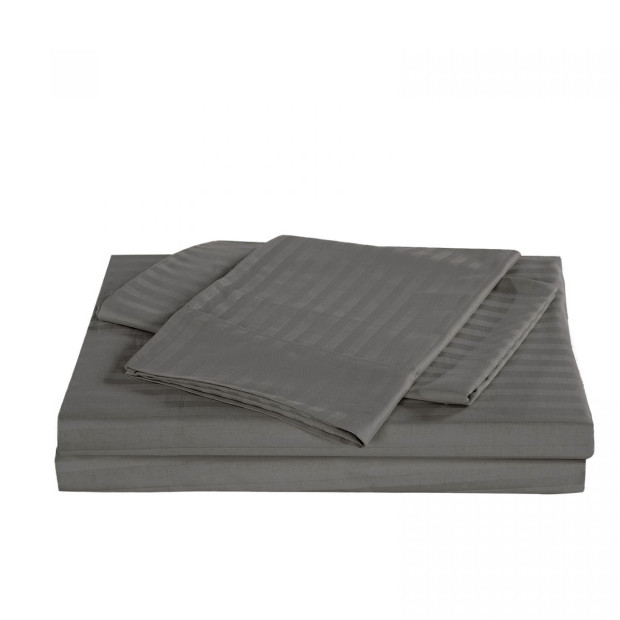 1200 Thread Count 100% Egyptian Cotton Sheet Set Super King - Charcoal Image 7