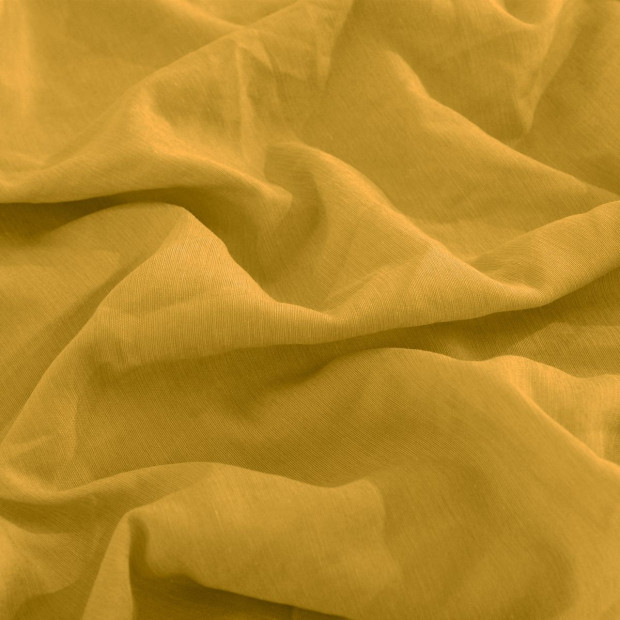Flax Linen Blend Sheet Set Bedding Ultra Soft - Queen - Mustard Gold Image 6