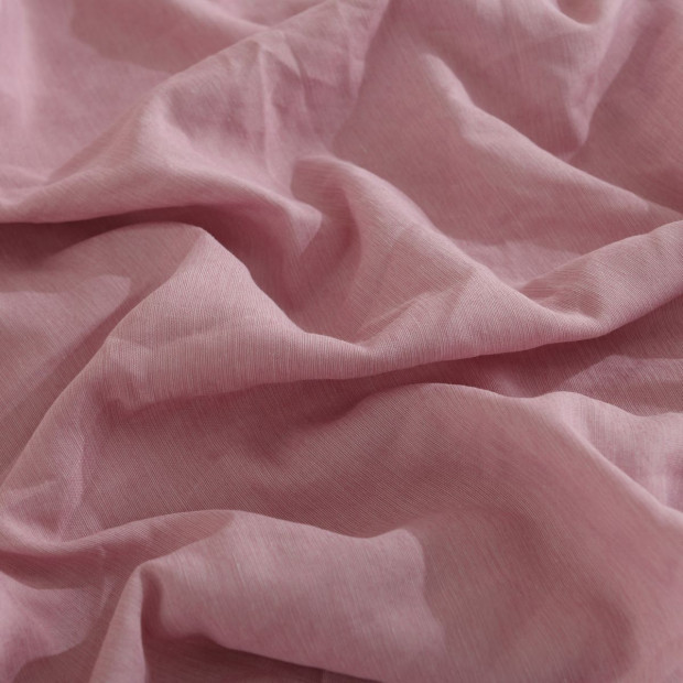 Flax Linen Blend Sheet Set Bedding Ultra Soft - Queen - Mauve Image 6