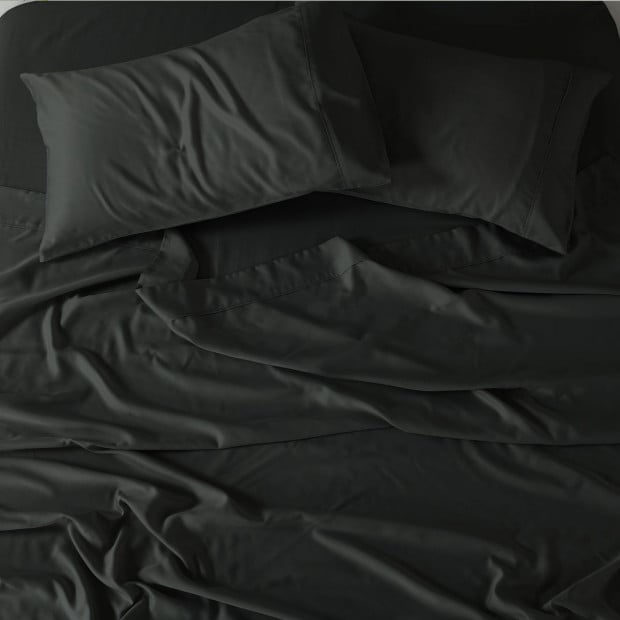 600 Thread Count Cooling Ultra Soft Sheet Set - Queen - Graphite Image 4