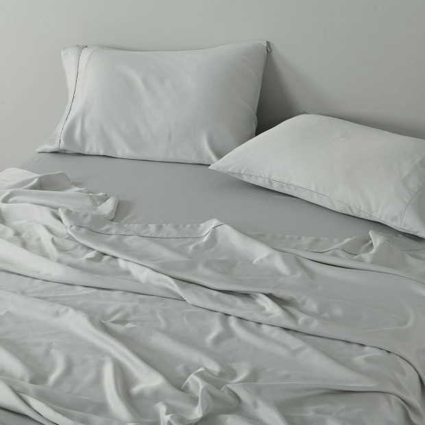 600 Thread Count Cooling Ultra Soft Sheet Set - King - Grey Image 3