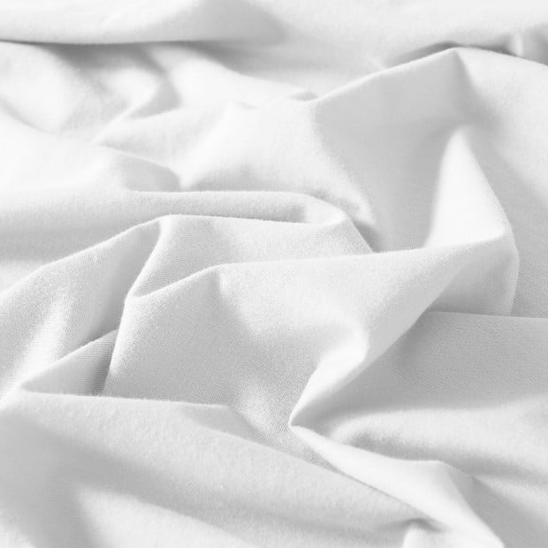 100% Jersey Cotton 4 Piece Sheet Set - King - White Image 6