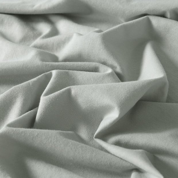 100% Jersey Cotton 4 Piece Sheet Set - King - Grey Marle Image 6