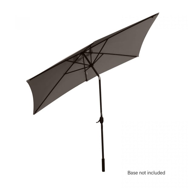 Arcadia Umbrella 3m with Solar LED Lights Garden Yard - Charcoal Image 8