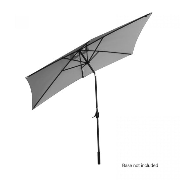 Arcadia mbrella 3m Umbrella with Solar LED Lights Garden Yard - Grey Image 8
