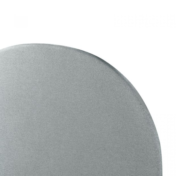 Decor Curved Light Grey Bed Head Headboard Bedhead Upholstered - Queen Image 7