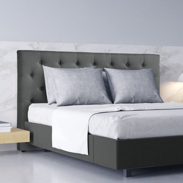 Decor Tufted BedHead Headboard Upholstered - Queen - Charcoal