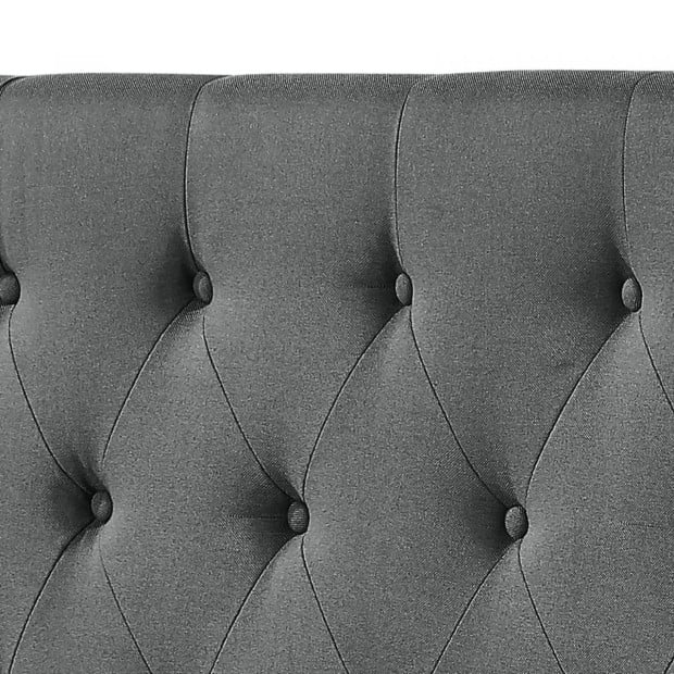 Decor Madrid Tufted Bed Head Headboard Upholstered - King - Charcoal Image 4