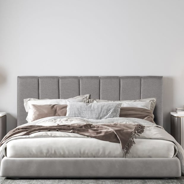Decor Valencia Headboard Bedhead Upholstered - King - Mid Grey