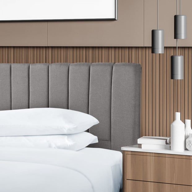 Decor Valencia Headboard Bedhead Upholstered - King - Mid Grey Image 3