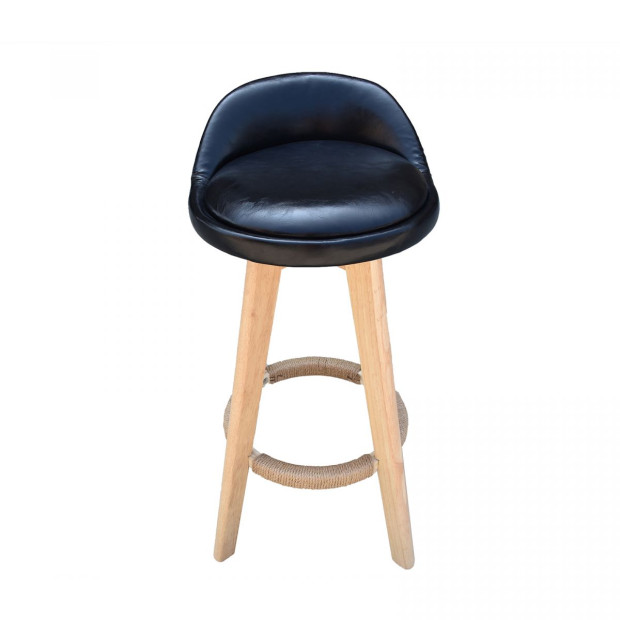 Decor Phoenix Barstool Black Chairs Kitchen Dining Chair Bar Stool - One Pack - Black Image 3
