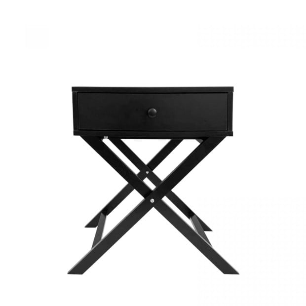 Decor Bedside Table Black Storage Cabinet Bedroom - Black