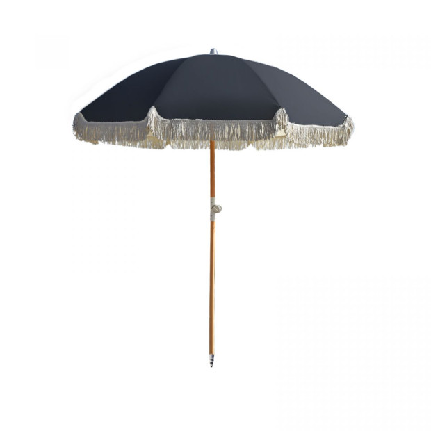 Outdoors Beach Umbrella Portable 2 Metre Sun Shade Shelter - Black Image 2