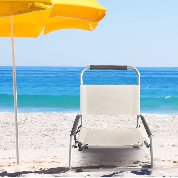 Outdoors Beach Chair 2 Pack Folding Portable  Outdoors - Natural